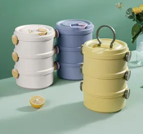 2/3 Layer Morandi Thermal Food Storage Lunch Box