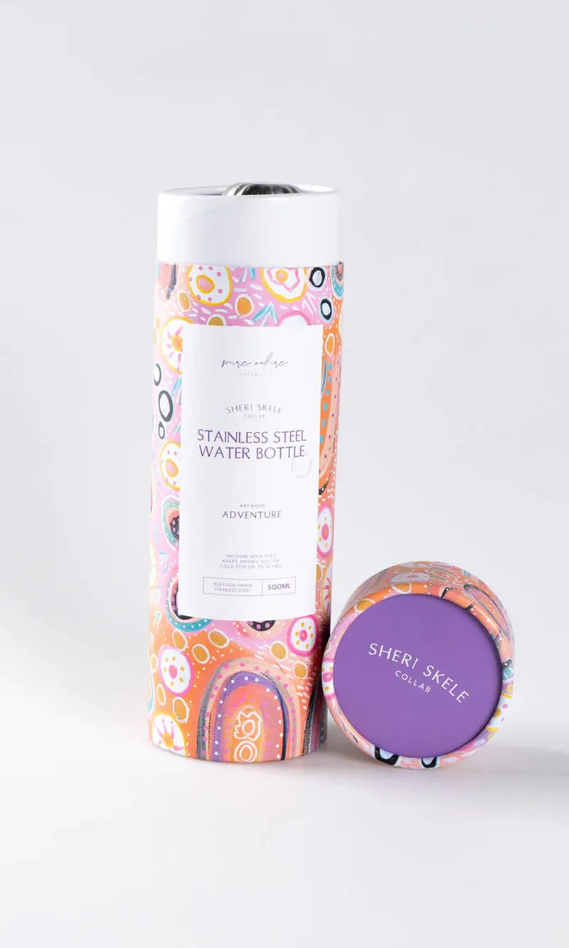 Aboriginal Art Stainless Steel Water Bottle Adventure