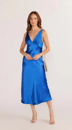 Aoki Bias Slip Dress Sapphire Blue