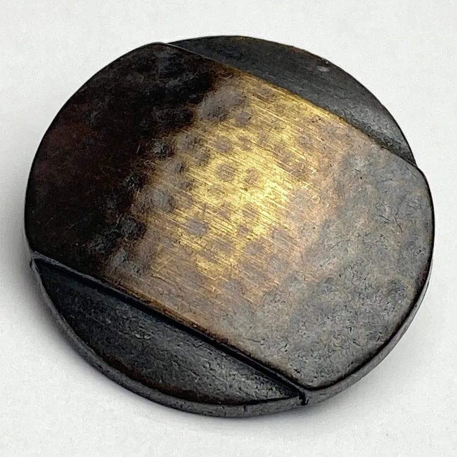 Banded Blended "Old" Brass Metal Button 15/16" / 24mm Shank Back, from JHB Germany # FJ-83