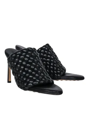 Bottega Veneta - Black Quilted Leather Mule Heel Sz 8