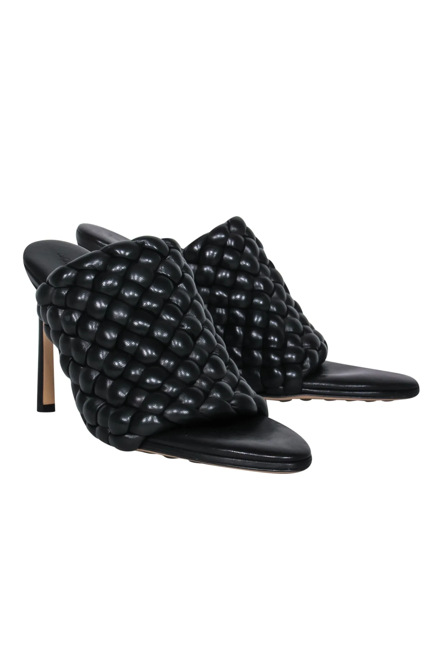 Bottega Veneta - Black Quilted Leather Mule Heel Sz 8
