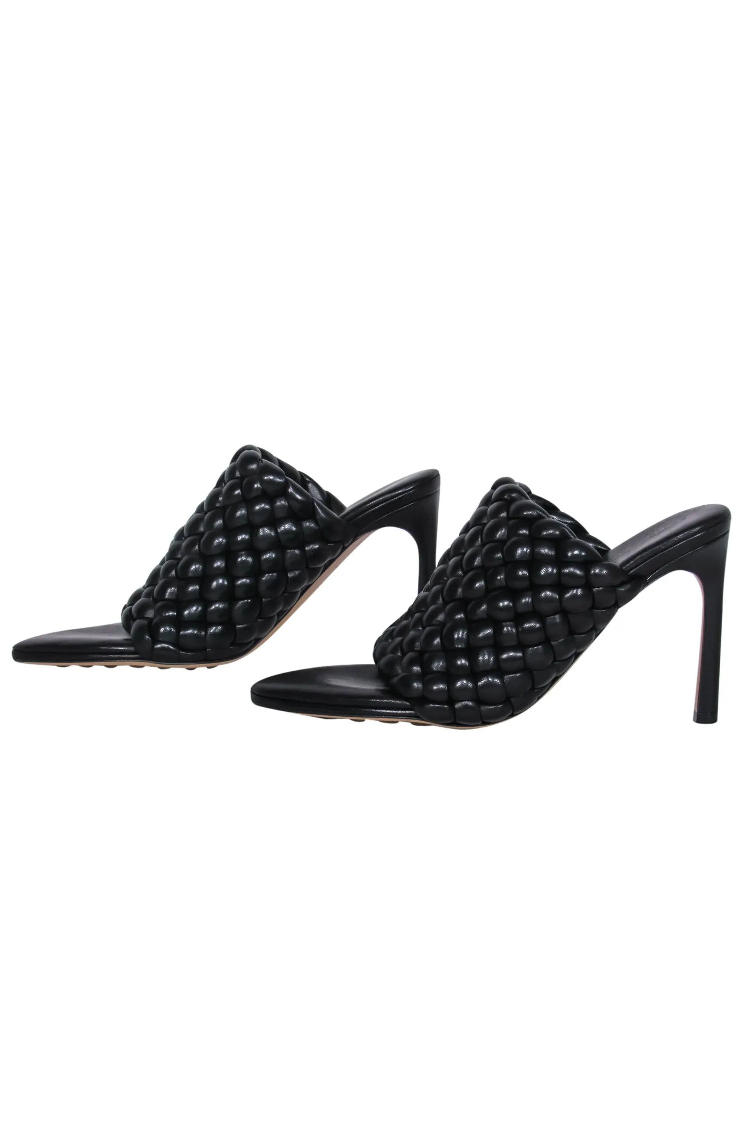 Bottega Veneta - Black Quilted Leather Mule Heel Sz 8