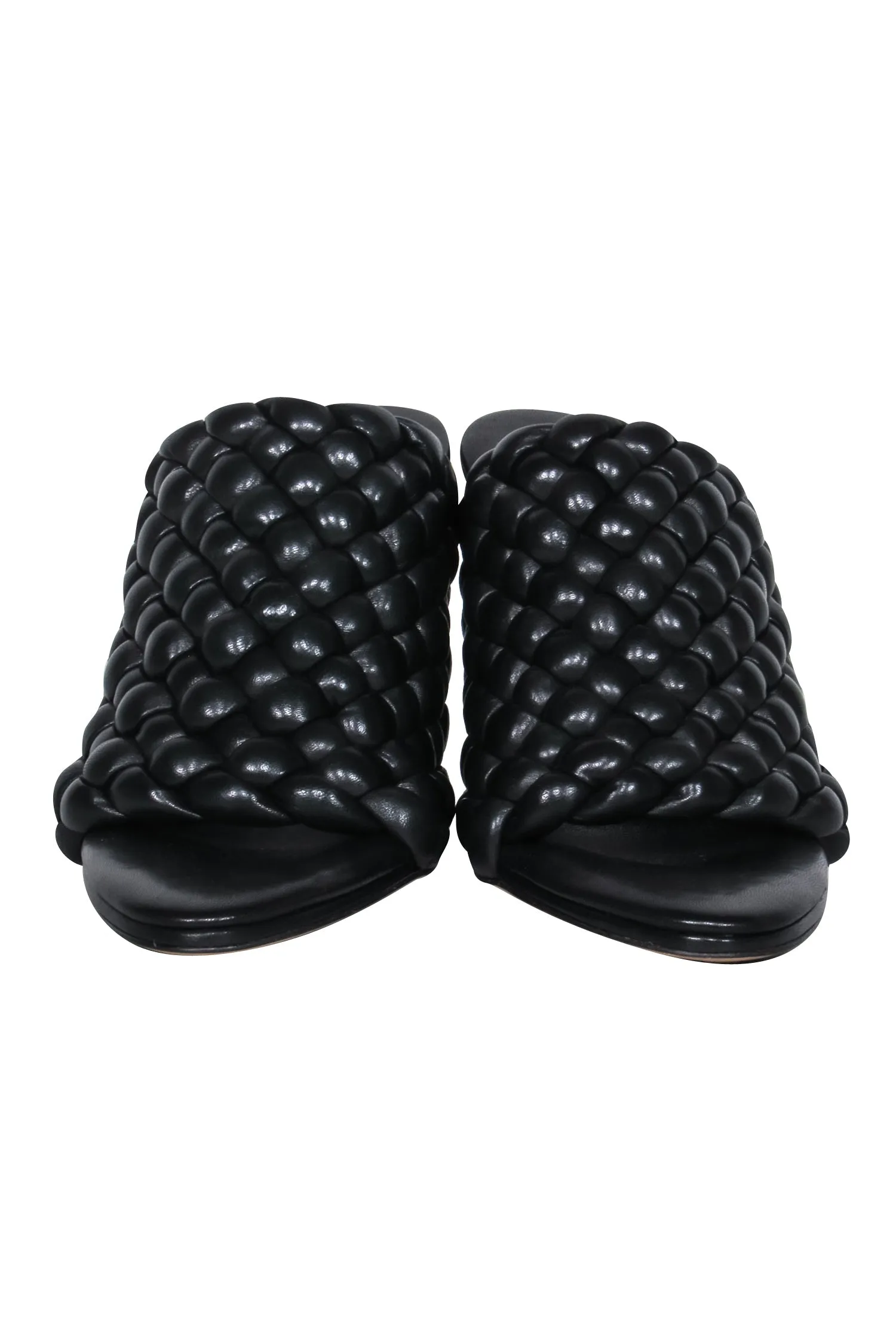 Bottega Veneta - Black Quilted Leather Mule Heel Sz 8