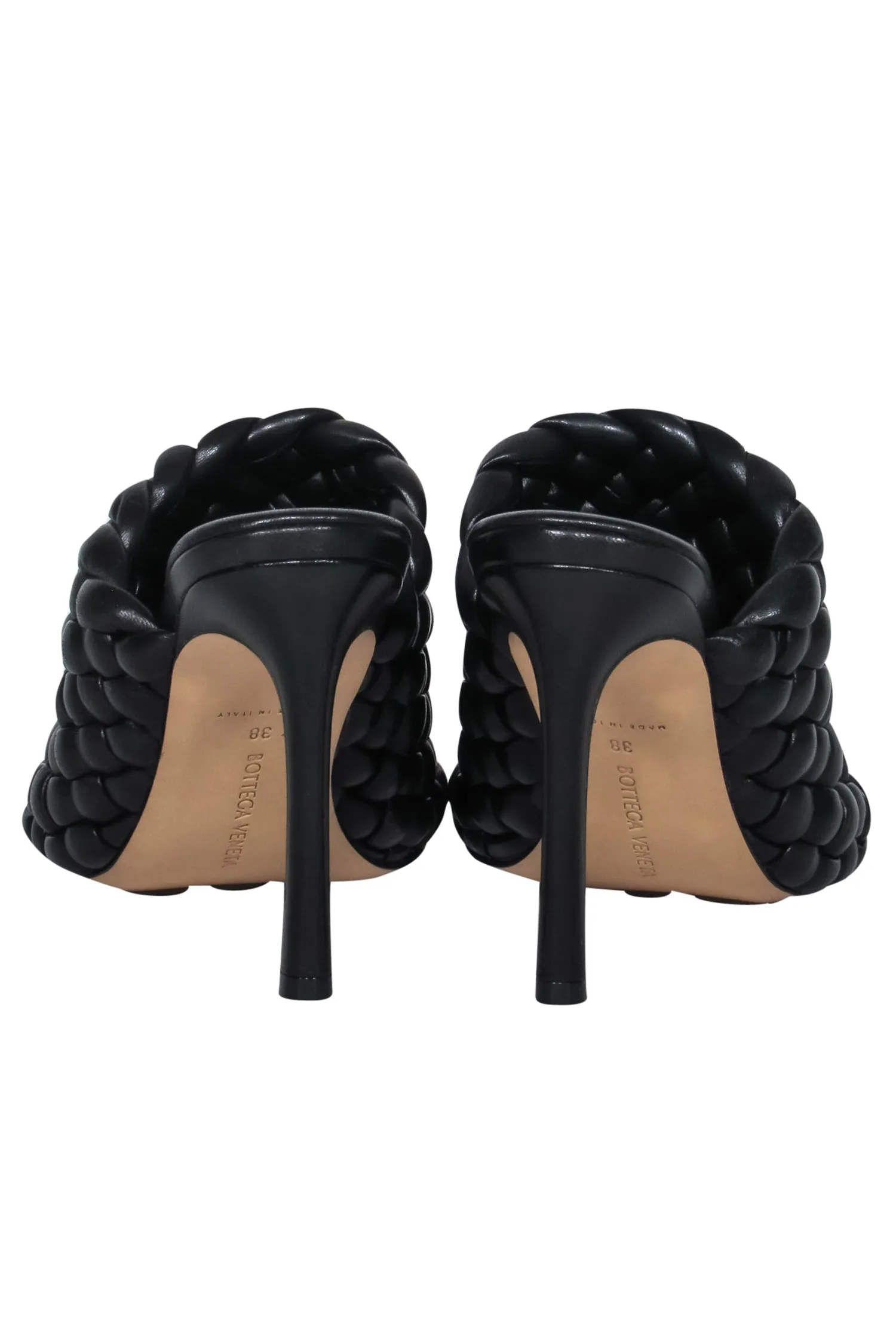 Bottega Veneta - Black Quilted Leather Mule Heel Sz 8