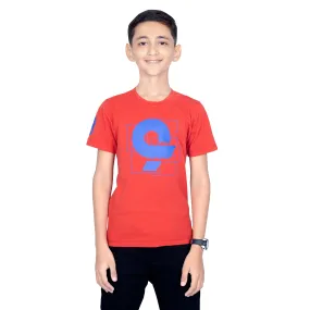Boys Classic Red Round Neck T-Shirt