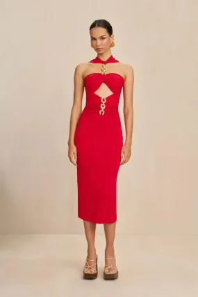 Burning Inside Me Midi Dress