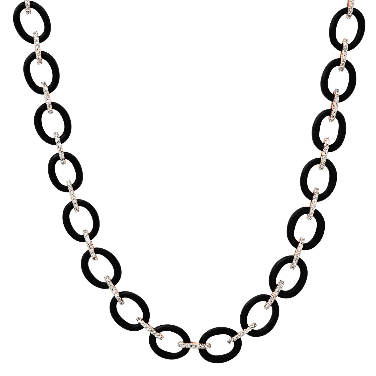 Carved Gemstone Chain Necklace