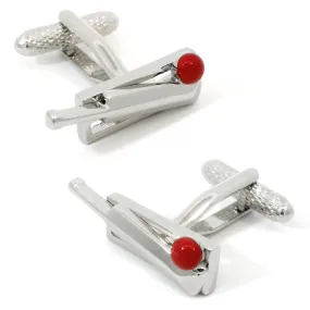 Cricket Bat and Stumps Cufflinks