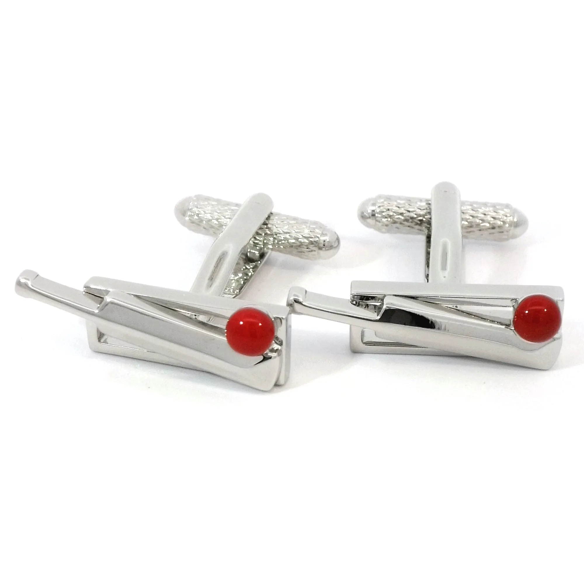 Cricket Bat and Stumps Cufflinks