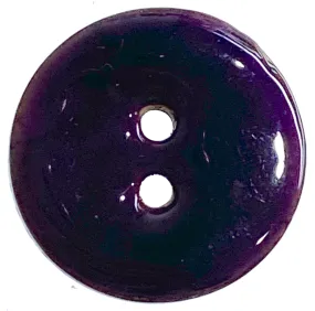 Dark Purple Shiny Round 2-Hole Coconut Button 11/16"   #SWC-117