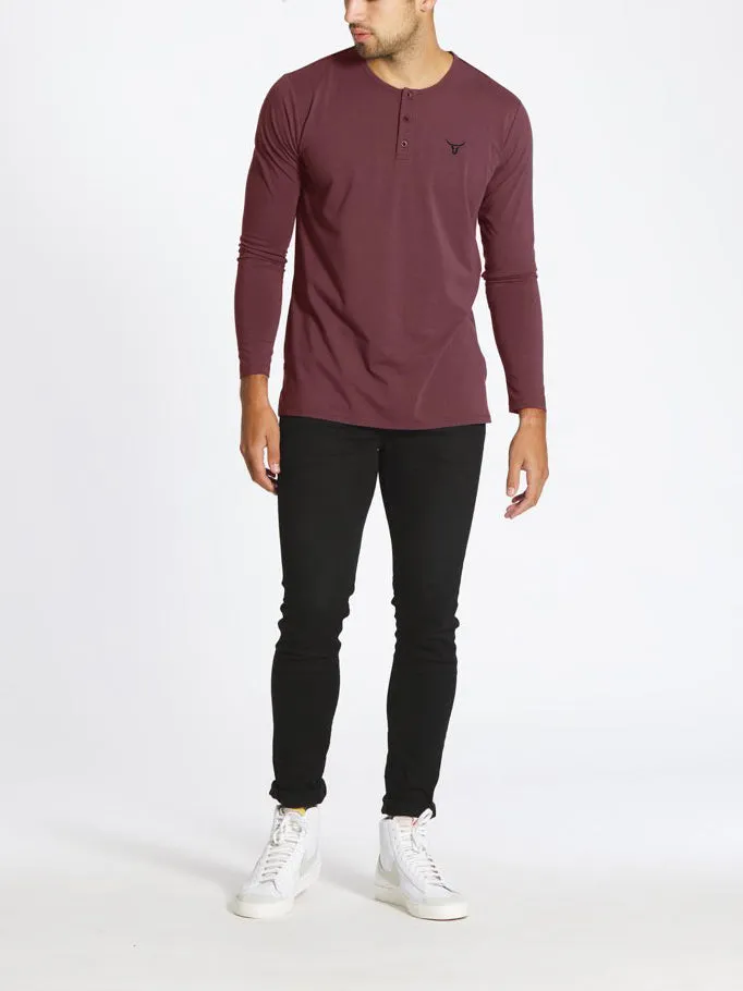 Fadano - Henley L/S - Plum