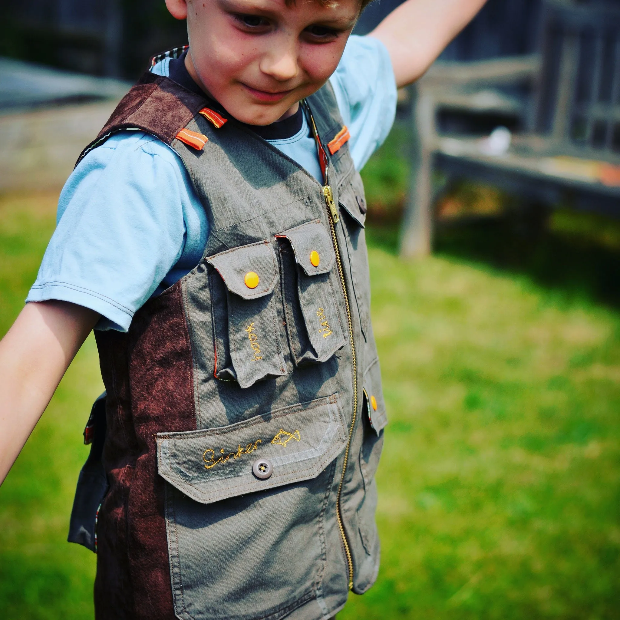 Fishing Vest Add-on Sewing Pattern - Child ~ for Trailblazer Vests