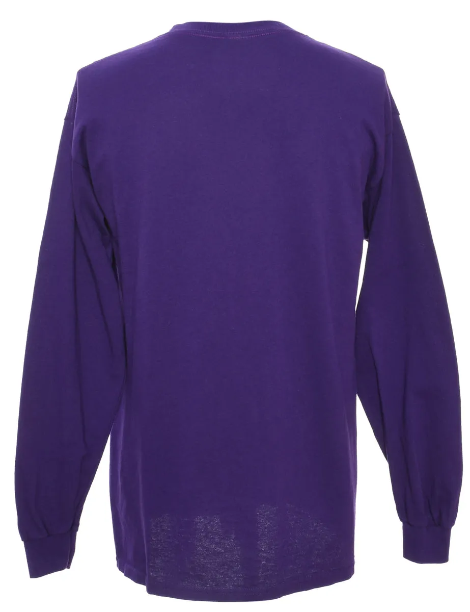 Purple Plain T-shirt - L